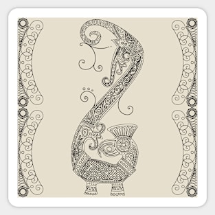 Tribal stylized dragon Sticker